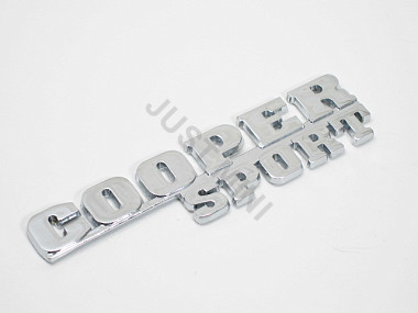 Badge COOPER Sport chromé à clisper