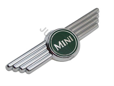 Badge de capot MINI fond vert.