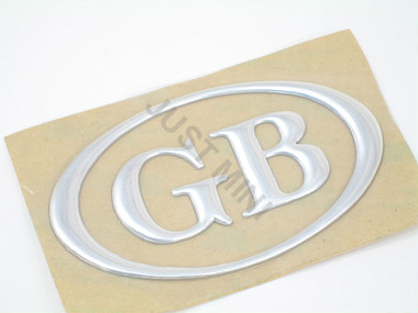 Badge GB chromé