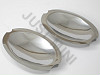 Paire de coquilles de porte inox Paire de coquilles de porte inox
