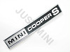 Badge arrière MINI COOPER S. Noir et gris
